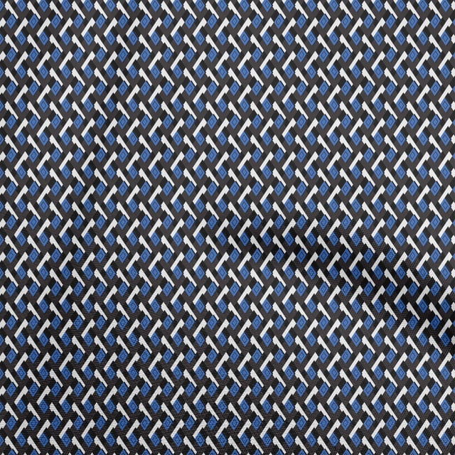 oneOone Georgette Viscose Black Fabric Geometric Craft Projects Decor Fabric Printed By The Yard 42 Inch Wide