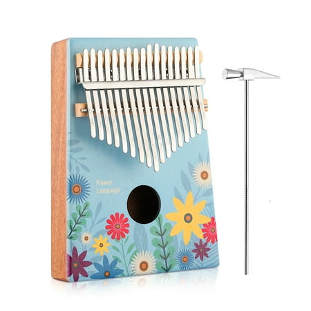 Best DKL-17 17 Key Kalimba Thumb Piano Solid Finger Piano Mahogany Body