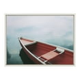 thumbnail image 2 of Kate and Laurel Sylvie Floating in the Sky Framed Canvas Wall Art by Alicia Bock, 18x24 White, Lake House Boat Photography Art for Wall, 2 of 6