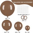 thumbnail image 5 of TETOU 129Pcs Brown Ballons, Latex Party Balloons, Different Sizes 18/12/10/5 Inch Party Balloon Kit for Birthday Party Graduation Baby Shower Wedding Balloon Decoration - Brown, 5 of 7