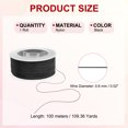 thumbnail image 2 of Uxcell 0.6 mm 109 Yards Nylon String, Bracelet String Braided Nylon Thread for Jewelry Making, Black, 2 of 6