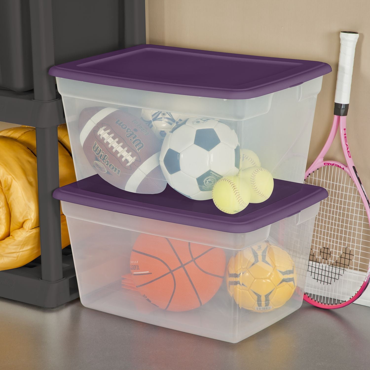 Sterilite 55L Storage Box - Purple