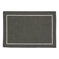 thumbnail image 2 of Saro Lifestyle Table Placemats With Laser-Cut Hemstitch Design (Set of 4) Charcoal, 2 of 5