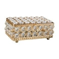 thumbnail image 5 of Milageto Jewelry Box Gorgeous Jewelry Case Rectangle Home Decor Trinket Organizer Box gold, 5 of 8