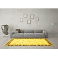 thumbnail image 3 of Ahgly Company Machine Washable Indoor Rectangle Abstract Yellow Modern Area Rugs, 5' x 8', 3 of 4