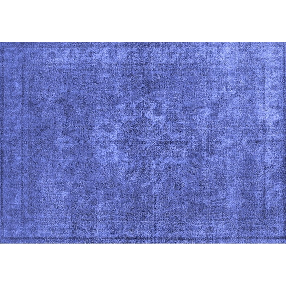 Ahgly Company Indoor Rectangle Oriental Blue Industrial Area Rugs, 5' x 8'