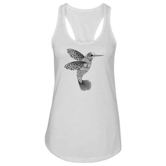 Zentangle Style Hummingbird Tank Women -Image by Shutterstock, Female x-Small