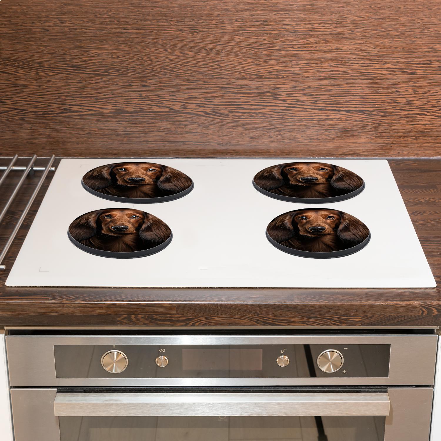 Round Stove Burner Covers 4 Pcs Decorative Gas Stove Burner Cover 8Inch And 10Inch for ,Happy St Patrick Day Lucky Four Leaf Clover Shamrock beautiful