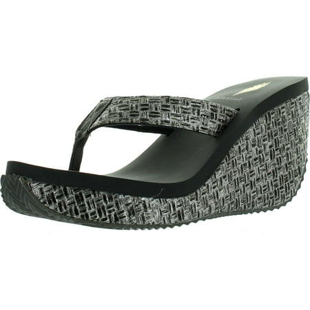 

Volatile Womens Cha-Ching Wedge Sandal Pewter 10