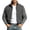 Gray jackets for men, variant on Men's Varsity Baseball Jacket Faux Suede Letterman Jacket with Waffle Sleeve Bomber Coat Casual, Versatile, Workwear Brown,S