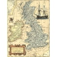 thumbnail image 2 of Art.com British Isles Map Stretched Canvas Print Wall Art by Vision Studio, 12" x 16", 2 of 4