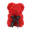 thumbnail image 2 of Flor Rosa Oso Muñeca Día de San Valentín Regalo de Navidad Decoración de boda (Rojo) Likrtyny juguetes de los niños, 2 of 7