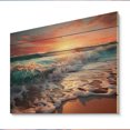 thumbnail image 2 of Designart "Horizon at Sunset IV" Coastal Print on Natural Pine Wood, 2 of 5