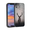 thumbnail image 1 of Compatible with iPhone X Phone Case, Deer-Animal-Print Case Men Women, Flexible Silicone Shockproof Case for iPhone X, 1 of 1