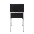 thumbnail image 6 of LumiSource Brushed Stainless Steel, Black Velvet High Back Fuji Dining Chair - Set of 2, 6 of 9