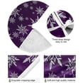 thumbnail image 2 of Christmas Snowflake Purple Tree Skirt, Seasonal Tree Mat Holiday Party Supplies Ornaments Indoor Outdoor Decorations for Tabletop Trees 35.4 Inches, 2 of 6