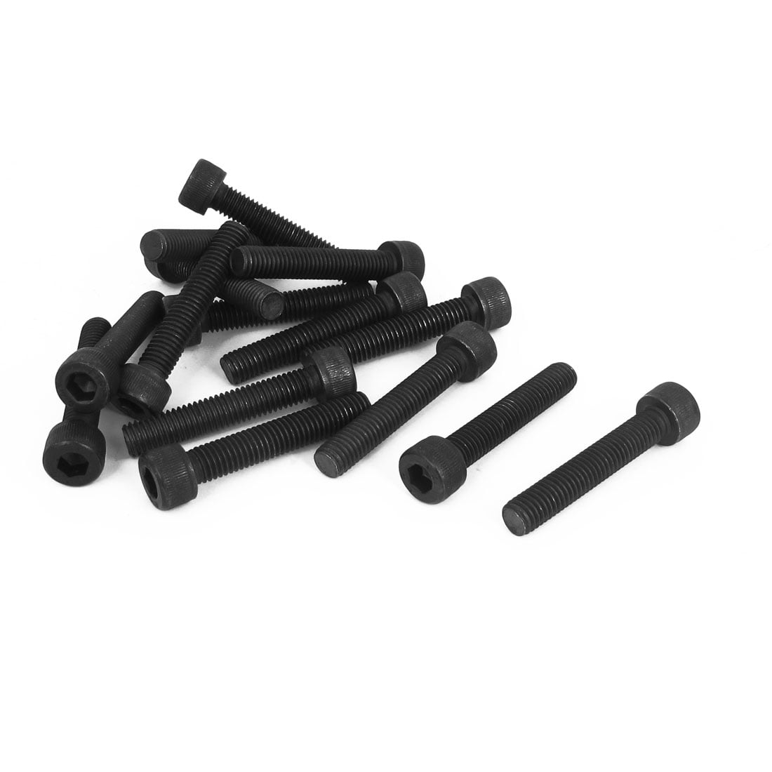 uxcell M8 x 45mm 12.9 Alloy Steel Hex Socket Head Cap Screw Bolt Black 20pcs a15071700ux0190