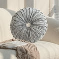 thumbnail image 6 of Kumdkd Round Velvet Throw Pillow - 14" Decorative Cushion for Sofa, Window Seat & Bed, Washable & Zipper Closure, 6 of 6
