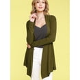 thumbnail image 3 of Made by Johnny Women's Draped Open Front Cardigan XL OLIVE, 3 of 6