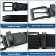 thumbnail image 4 of Youkk Statement No Hole Braided Belt For Modern Touch Multiple Colors To Choose black 1Set, 4 of 6