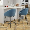 thumbnail image 2 of STARY Bar Stools Set of 2,Upholstered Bar Stool with Back, 27 inch Height Counter Height Barstools for Home Kitchen Island, 2 of 6