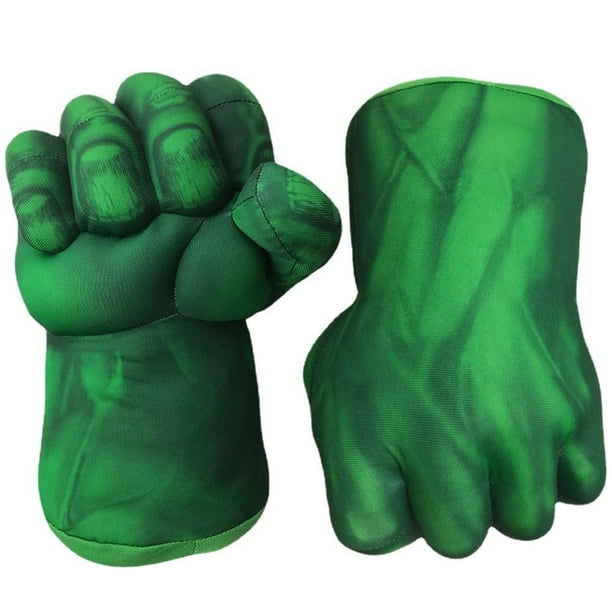Guantes de boxeo para niños JNKODNB, felpa verde, cosplay, 30 cm