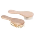 thumbnail image 4 of Juego de cepillo y peine de madera para bebé con cerdas de pelo de cabra para recién nacidos y niños pequeños Cuidado diario, 4 of 14