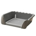 thumbnail image 4 of Soporte para alfombrilla de baño para perros, desmontable, fácil de limpiar, con barra extraíble, bandeja para orinal para perros, para animales peque Gris, 4 of 7