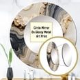 thumbnail image 3 of Designart "Subtle Grey Orange Geode" Stone Geode Rund Mirror For Wall Decor - Large Beige Round Printed Mirror -Traditional Round Living Room Mirror - 23" x 23", 3 of 6