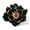 Black, variant on Santuzza Lotus Pendant 925 Sterling Silver Garnet Handmade Enamel Black Flower Pendant for Women