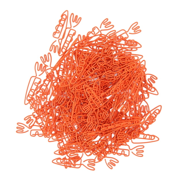 Clips de papel en forma de zanahoria, clips de papel de Metal duraderos, divertidos y portátiles, para organizar archivos, uso en casa, escuela y oficina, 100 Uds.