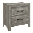 thumbnail image 5 of Rustic Style Gray Finish 1pc Nightstand of 2x Drawers Transitional Design Bedroom Furniture, 5 of 5