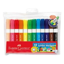 Faber-Castell Jumbo Broadline Washable Marker Set - Assorted Colors, Set of 12