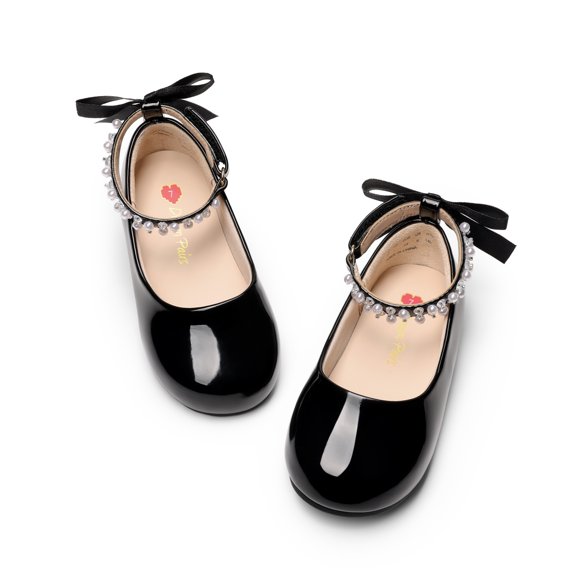 DREAM PAIRS Girls' Ballet Flats Comfortable Foldable Slip-On Dress Shoes Lightweight Portable Travel Flats with Bow Detail
