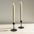 thumbnail image 2 of WYZworks 6 Pack, 10" LED Flameless Ivory Real Wax Drip Taper Pillar Candles w/Remote Control, On/Off Button, Dimmable, Flicker/Static Mode, Battery Operated, Holiday Christmas Menorah Wedding Decor, 2 of 9