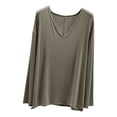 thumbnail image 2 of Womens Ribbed Long Sleeve Crewneck Shirts Fitted Sweaters Slim Fit Basic Casual Tops, 2 of 7