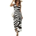 thumbnail image 2 of Animal Black And White Zebra Pattern Sleeveless Dress Summer Women Clothes Dress for Pregnant Women Dresses, 2 of 9