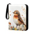 thumbnail image 2 of Game Card Storage Bag Collectible Trading Card Albums The 4-Pocket Card Binder With 50-Page Sleeve Can Hold 400 Game Cards Cute Orange Bird, 2 of 6