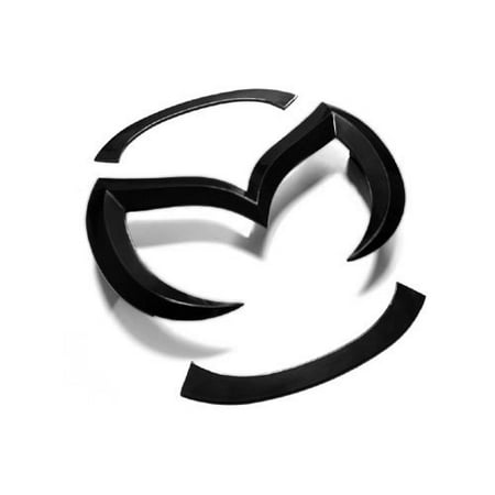 Front Bumper Emblem - Mazda3 Mazda5 Mazda6 Cx-7 Evil 'M' Front Grille Emblem Badge - Gloss Black