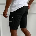 thumbnail image 6 of Cargo Shorts for Men Summer Casual Elastic Waist Straight Leg Knee Length Utility Work Shorts with Pockets, 6 of 6