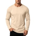 thumbnail image 5 of Samdudou Mens T Shirts Long Sleeve Crewneck Casual Basic Tees Everyday Layering Undershirts Lightweight Athletic Training Tops Classic Daily Workout Pullover Apparel, 5 of 7