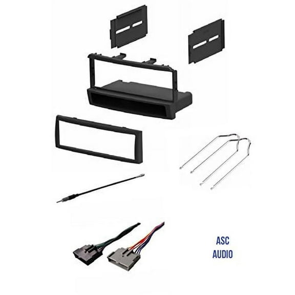 ASC Car Stereo Dash Kit, Wire Harness, Antenna Adapter, and Radio Tool for Installing a Single Din Radio for some 2000 - 2004 Ford Focus, 1999 - 2000 Mercury Cougar