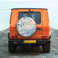 thumbnail image 4 of Haiem Spare Tire Cover , Wheel Cover with Animals Travel World Map printed, Camper Spare Tire Cover Fit for Jeep Wrangler Rv SUV Truck Travel Trailer-16 inch, 4 of 9