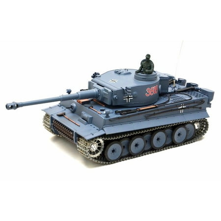 2.4Ghz Radio Remote Control 1/16 German Tiger I Airsoft Battle Tank w/Sound & Smoke (Upgrade Version w/ Metal Gear & Tracks) RC