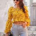 thumbnail image 2 of Top De Mujer, Blusa De Primavera Con Estampado Floral De Manga Larga Y Cintura Alta Para El Hogar ANGGREK  No, 2 of 7