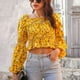 thumbnail image 5 of Top De Mujer, Blusa De Primavera De Fibra De Poliéster Con Estampado Floral, Manga Larga Para Oficina ANGGREK No, 5 of 7