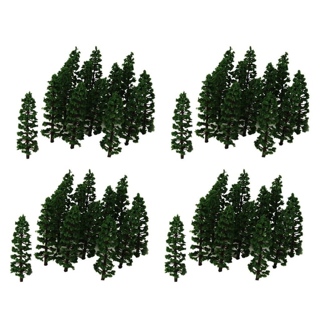 80 x paisaje de paisaje de modelo de árbol de de plástico, HO 1: 100 árbol de de arena Micro simulación DIY decoración de árboles d perfke Paisaje Ferrocarril Abetos