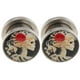 thumbnail image 2 of Tapones para los oídos Sunnimix 2 Piezas Gótico Rojo Rosa Calavera Túneles Expansores 10 Mm, 2 of 8