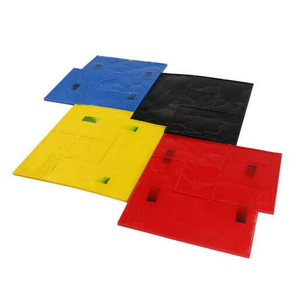 4PCS Polyurethane Concrete Texturing Skin Slate Concrete Stamp Mats 24in x 24in