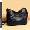 thumbnail image 3 of Qarigey Bolsos cruzados para mujer, PU multicapa con cremallera, correa ajustable, bolso de hombro de Color sólido, multibolsillo, para madre Bolsas de mensajero y de hombro Violeta, 3 of 6